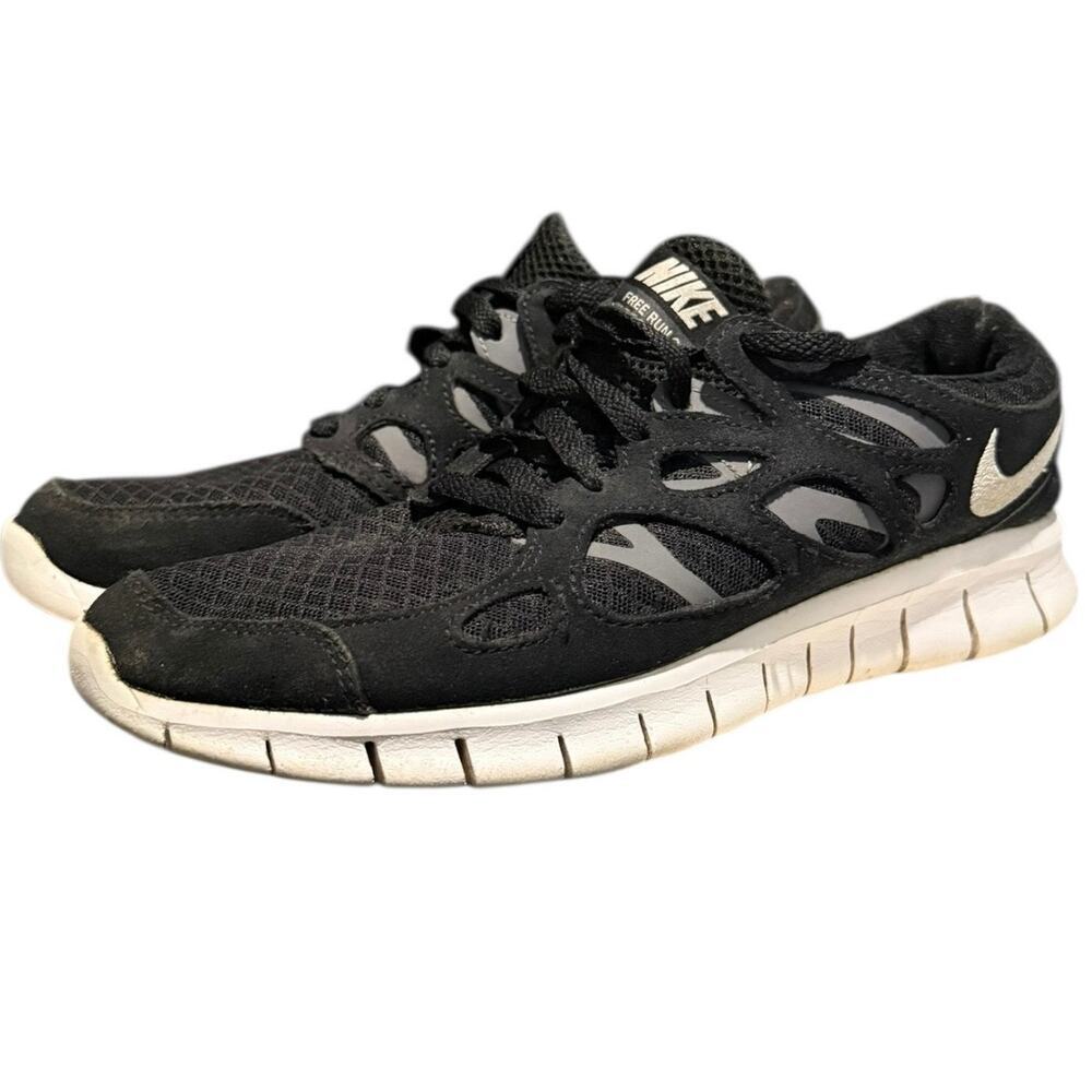 Nike Free Run 2 Women’s Size 9 Black White Athletic Running Shoes Sneakers